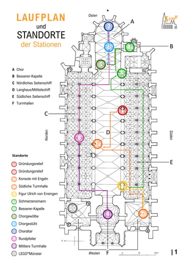 LAUFPLAN und STANDORTE der MünsterTour